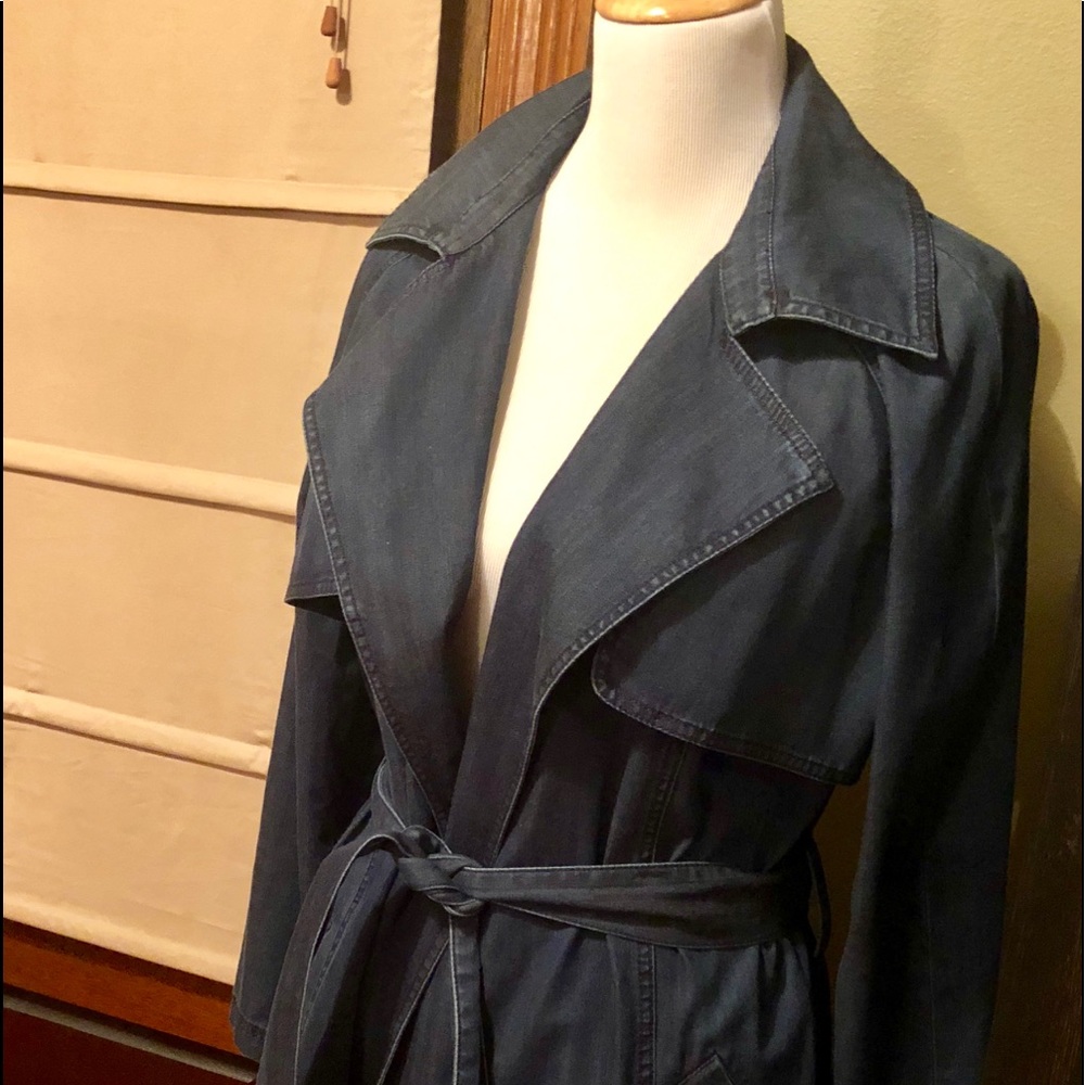 Chico’s Denim Tie Front Pants Jacket